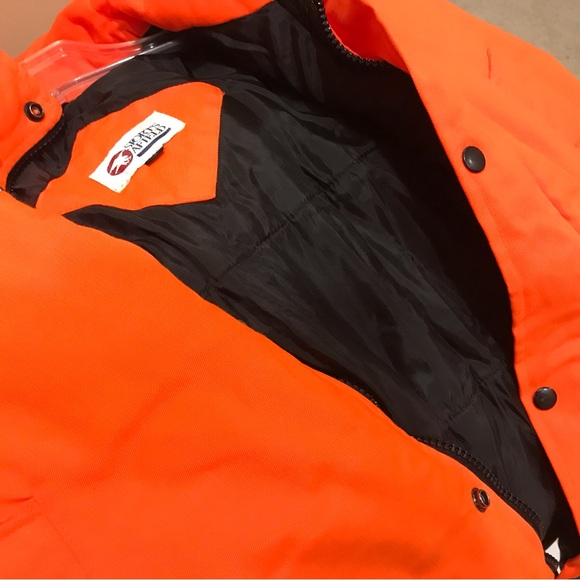Men’s insulated hunting jacket, orange - Picture 4 of 5